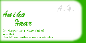 aniko haar business card